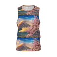thumbnail image 2 of Easygdp Cherry Blossoms Men's Mesh Basketball Jersey Quick Drying Sleeveless Shirts Fitted Muscle Tank Tops Sport Round Neck T-Shirt - Large, 2 of 9