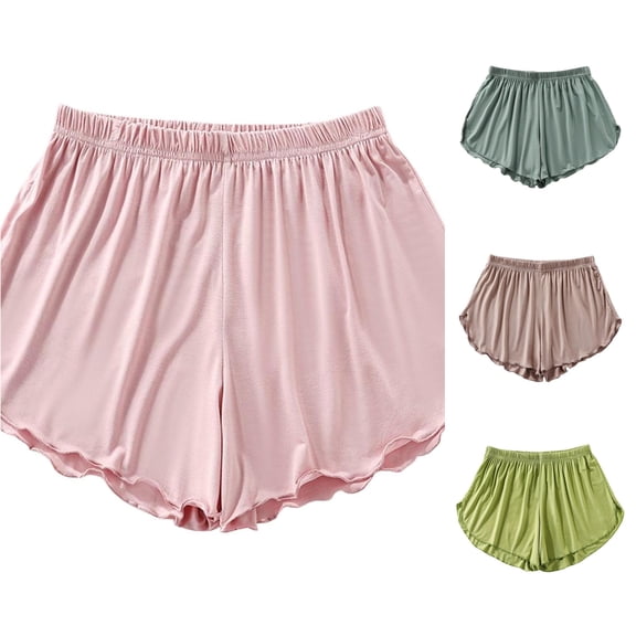 Gunia Women Pajama Shorts Pyjama Bottoms High Waist Summer Loungewear Pjs Sleep Shorts Pink Xl