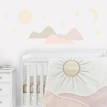 UPC: 0846480083719 | Desert Sun and Mountain Wall Decal (Set of 4) by Sweet Jojo Designs