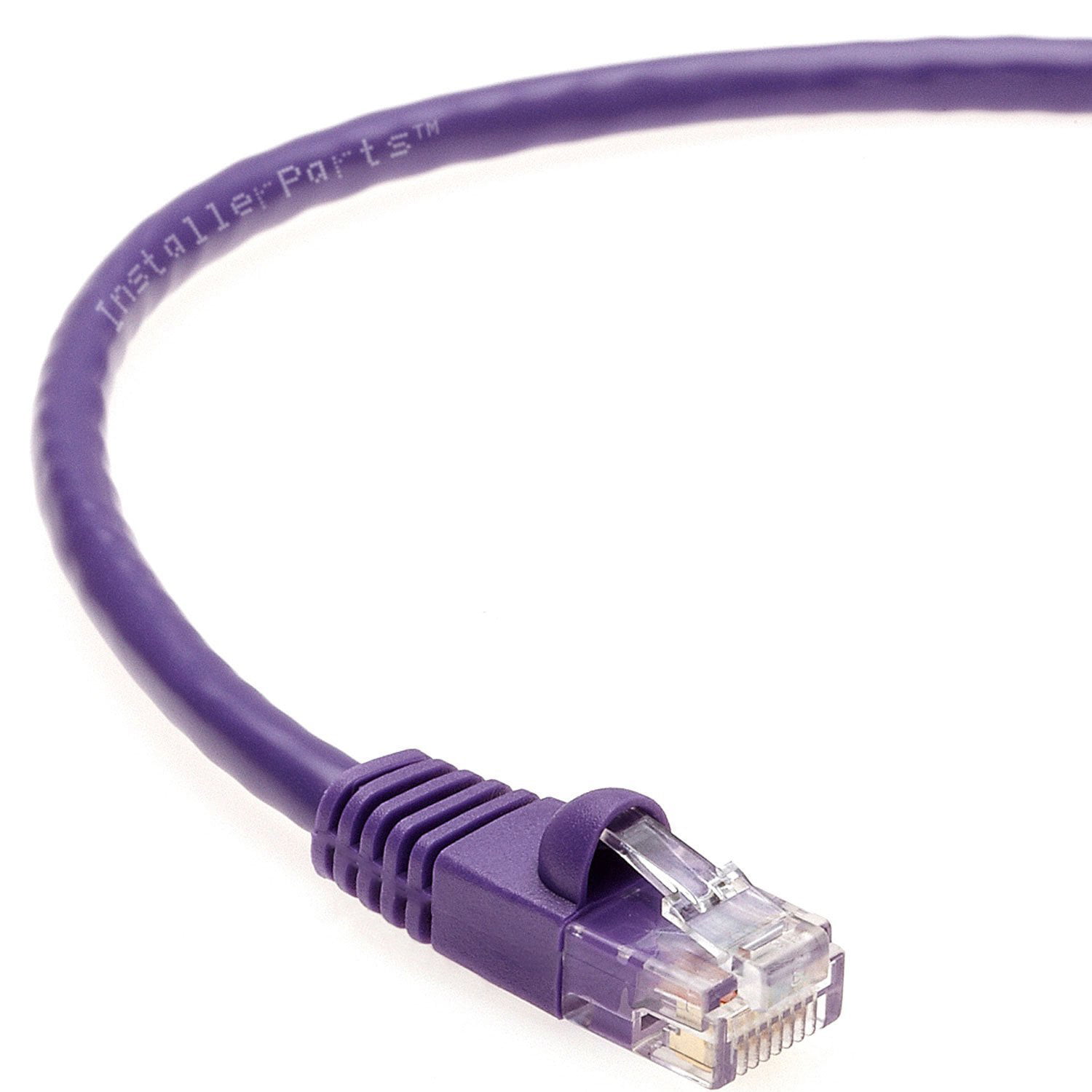 Purple 5 Pack 1Gigabit/Sec Network/Internet Cable 350MHZ Professional Series InstallerParts Ethernet Cable CAT5E Cable UTP Booted 8 FT