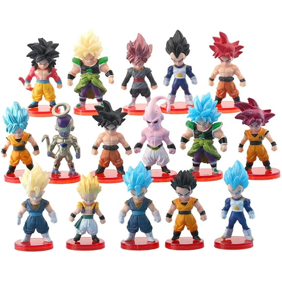 Dragon Anime Z Figure Collectible Model 16 PCS Set - Perfect for Cake Topper, Party Favor Supplies, and Gift!