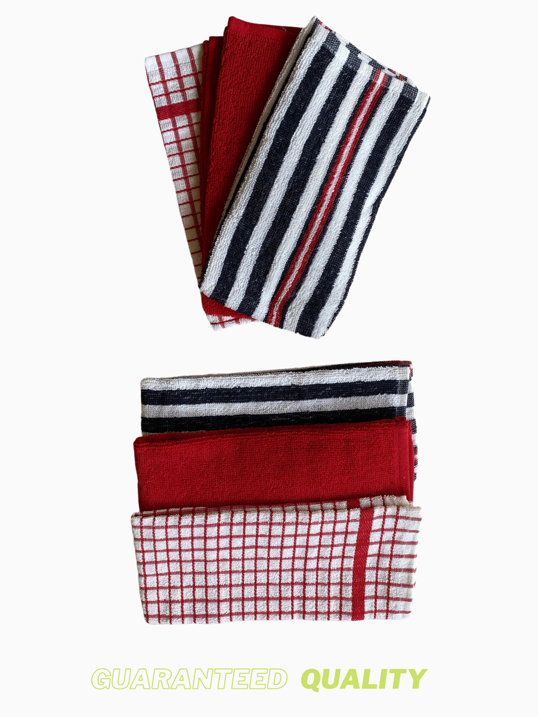 6 Pack Striped Terry Tea Towel 16 X 24 Inches Super Soft 100 Cotton By