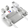 thumbnail image 1 of 1~7PCS Magnet Cable Winder Adhesive Silicone USB Cable Fixer Organizer Solid Color Cable Holder Line Charger Clip for Desk Gray Single 1pc, 1 of 6