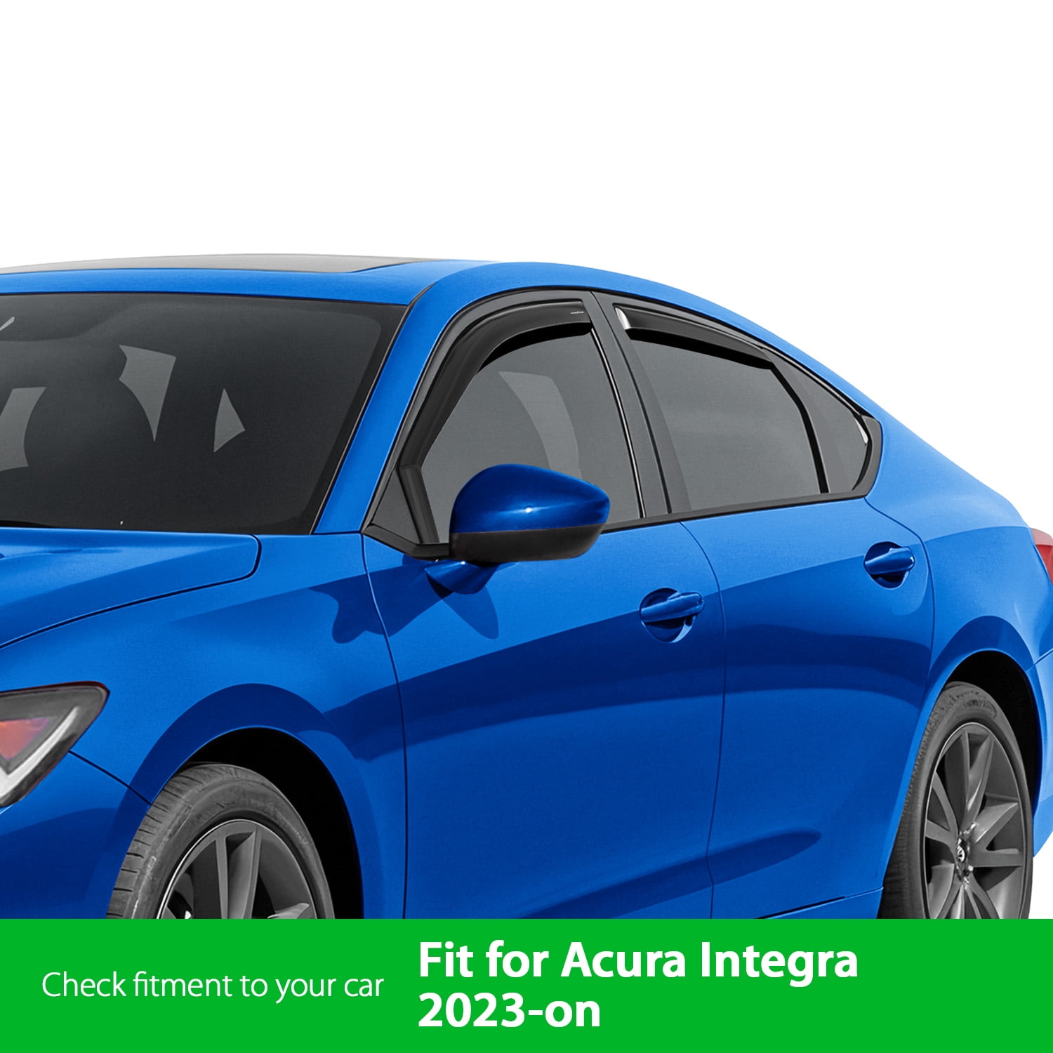 Goodyear Shatterproof in-Channel Window Deflectors for Acura Integra 2023-2026, Rain Guards, Window Visors for Cars, Vent Deflector, Car Accessories, 4 pcs - GY008401