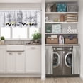 thumbnail image 5 of LALILO Kitchen Curtain Valance Watercolor New York Rod Pocket Window Curtain 52"x 18" Set of 2, 5 of 6