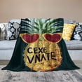 thumbnail image 5 of FCXZI Pineapple Sunglasses Heart Fuzzy Fluffy Soft Cozy Blanket 60*80in, 5 of 7
