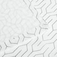 thumbnail image 4 of Cormac Set of 2 Printed Geometric Trellis Sheer Grommet Curtain Panels, 52" x 108", White, 4 of 4