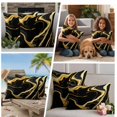 thumbnail image 5 of Black Gold Marble Outdoor Waterproof Pillow Covers, Modern Geometric Textured Decorative Square Throw Pillowcase Sofa Cushion Sham for Patio/Couch/Chair, 16"x16" 2 Pack, 5 of 8