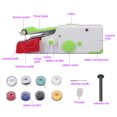 thumbnail image 3 of Handheld Sewing Machine, 1 SetErgonomic Design Hand Sewing Machine Lightweight Portable Wide Application Improving Children Manipulative Skills Mini Sewing Machine for Beginners Home, Easy to Operate, 3 of 9