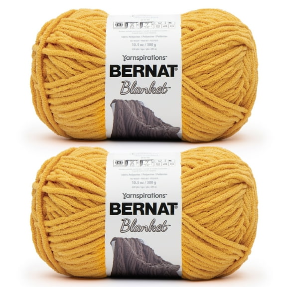 Bernat® Blanket™ #6 Super Bulky Polyester Yarn, Sunsoaked 10.5oz/300g 220 Yards (2Pk)