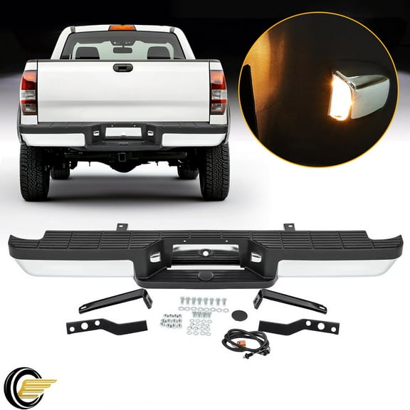 Chrome Steel Rear Step Bumper Assembly For 1993-2011 Ford Ranger Fleetside Only