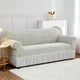 thumbnail image 1 of Nvzi Sofa Cover for sofas Stretch Couch Covers for Living Room Easy Fit Washable Furniture Sofa Protector with Skirt,1 Piece (Light Grey A,3 Seat), 1 of 4