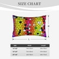 thumbnail image 6 of Balery Colorful Tie Dye Stained Glass 1 Pillow Covers,Bed Pilowcases,Reversible Plush Throw Pillow Covers End Pillow Encasement,Pillow Case - 14"X20", 6 of 9