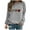 Gray, variant on Womens Valentine's Day Blouses Top Long Sleeve Shirts for Women Valentine's Day Love Printed Shirt Casual Crew Neck Pullover Tops