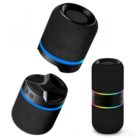 2 In 1 Dual Speakers Bluetooth Wireless 1200 mAh,Splittable RGB BT Speaker Magnetic Bocinas Hifi Stereo Multi Sync Surround Speakers HD High Volume Soeaker Travel Ipx6 Waterproof Portable