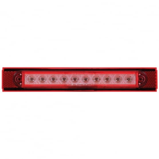 1pcs  Spia LED piatto rosso 12VDC Øforo Ø5,2mm IP40 policarbonato SCI 