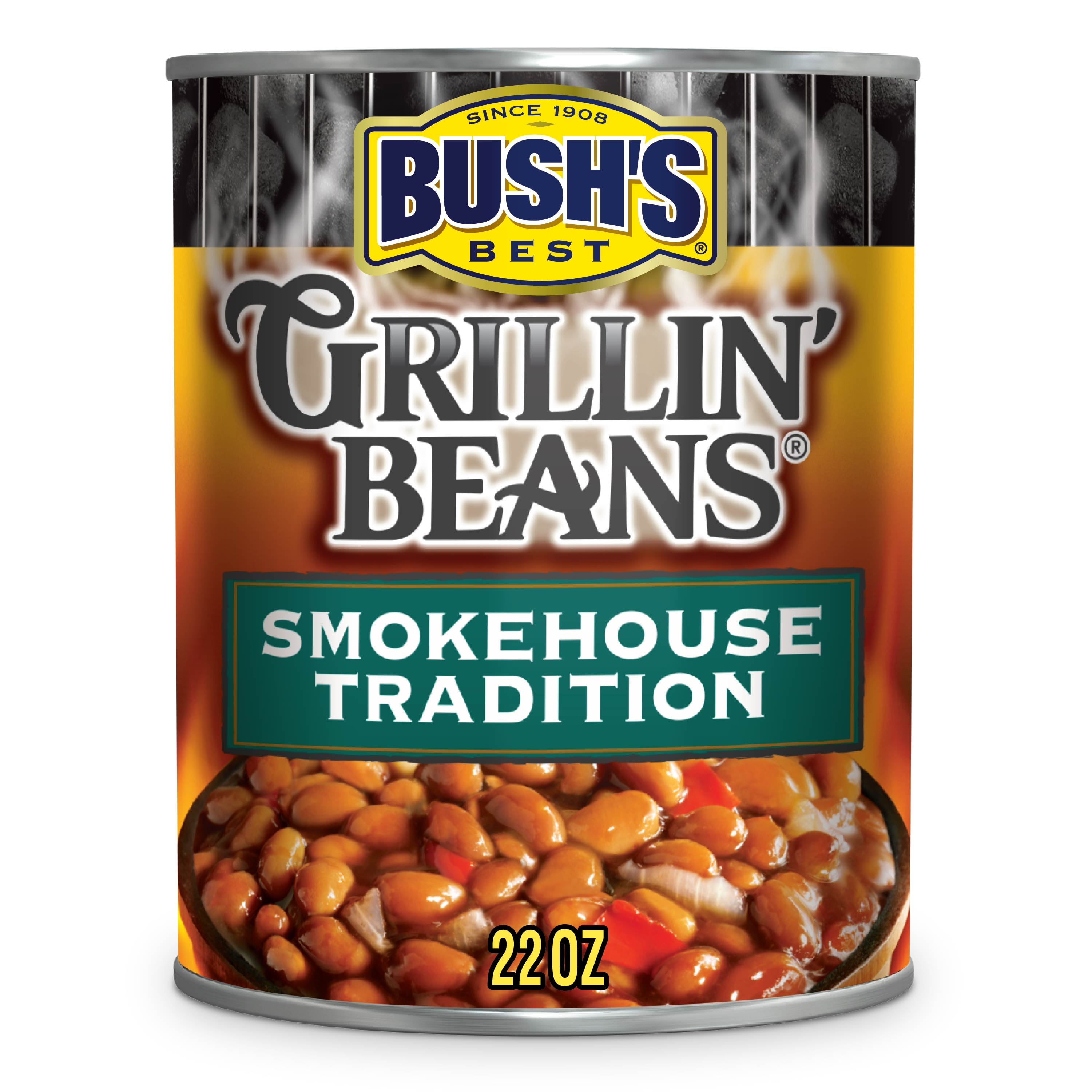 Bush's Grillin' Beans Smokehouse Tradition, Canned Beans 22 oz