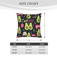 thumbnail image 4 of Bingfone Avocado Love Linen Throw Pillow Covers Cushion Case Pocket Button Vintage Farmhouse Pillowcase for Sofa Couch Bed 18"x18", 4 of 9