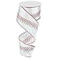 thumbnail image 2 of Ruban de Baseball Rouge Noir Blanc Ruban Filaire 2.5 Pouces X 10 Yards : RG1799, 2 of 2
