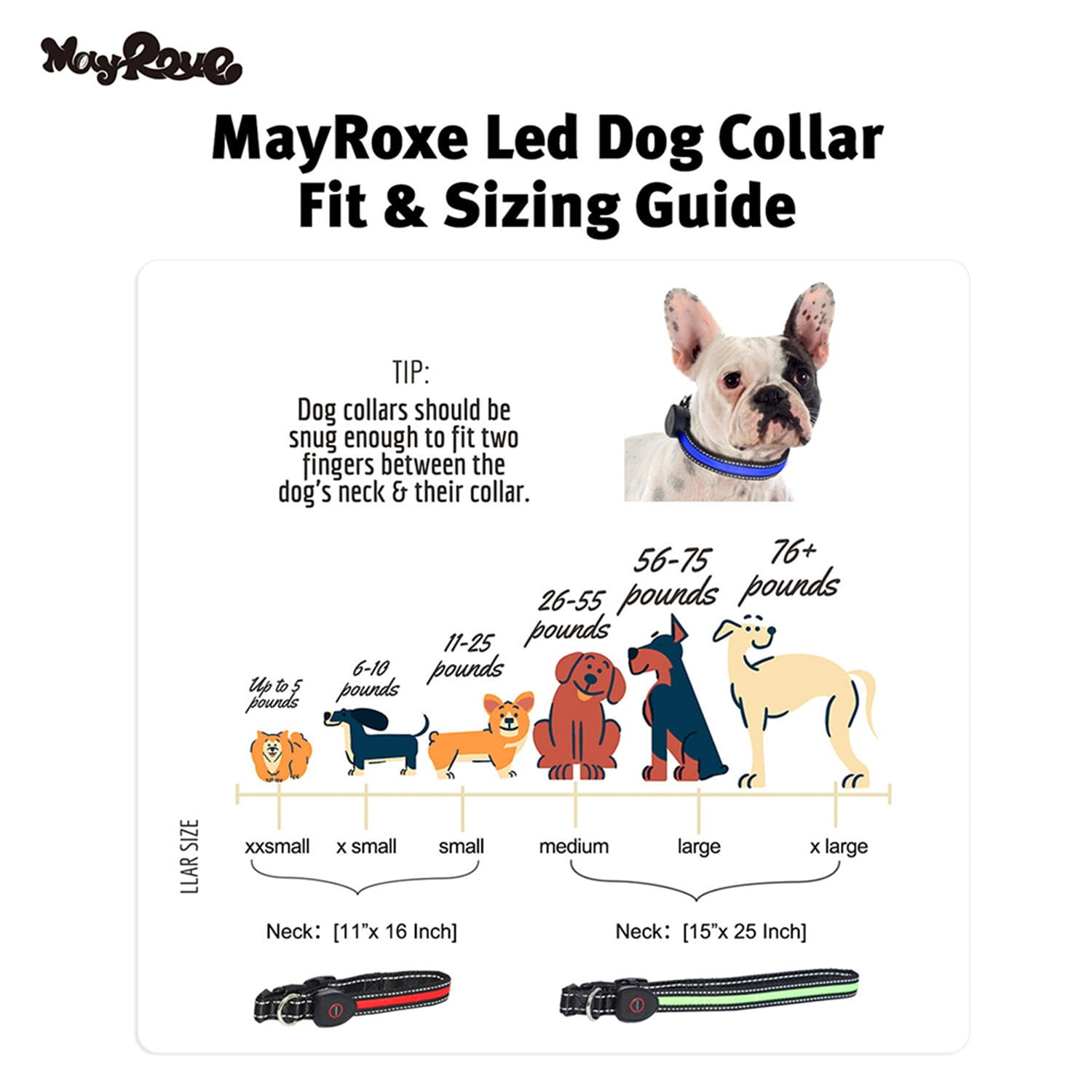 Pefilos 3 Modes LED Light Up Dog Collar - Bright & High Visibility Lighted Glow Collar for Pet Night Walking – USB Rechargeable Dog Necklace– Weatherproof Puppy Collar, L Blue Pefilos 3 Modes LED Light Up Dog Collar - Bright & High Visibility Lighted Glow Collar for Pet Night Walking – USB Rechargeable Dog Necklace– Weatherproof Puppy Collar, L Blue
