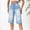 Light Blue, variant on Rezuofi 1 Pcs Womens Ripped Stretchy Long Jean Shorts Mid Rise Frayed Cut Off Bermuda Shorts