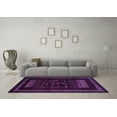 thumbnail image 3 of Ahgly Company Indoor Square Oriental Purple Modern Area Rugs, 4' Square, 3 of 4