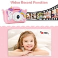 thumbnail image 4 of Cámara digital multifuncional para niños con tarjeta de 32 GB, color rosa, 4 of 6