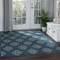 thumbnail image 3 of Tayse Veranda Area Rug VND1514 Transitional Indigo Half-Brick Swirls 2' 7" x 7' 3" Rectangle, 3 of 11