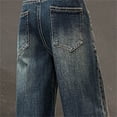 thumbnail image 6 of Amidoa Girls Wide Leg Jeans- Baggy Elastic Waist Cute Casual Denim Pants Blue Size 12, 6 of 7