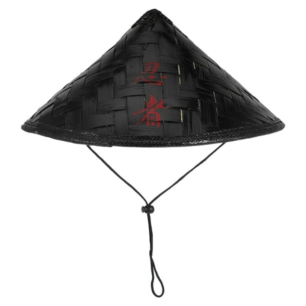 Sombrero ninja, sombrero de bambú, gorro ninja para cosplay, gorra ninja para actuaciones en el escenario, decoración para fiestas.