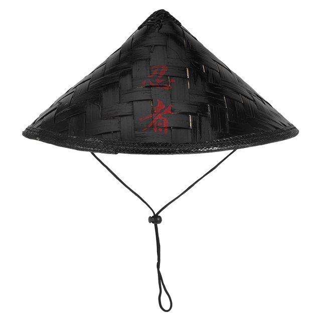 Sombrero ninja, sombrero de bambú, gorro ninja para cosplay, gorra ninja para actuaciones en el escenario, decoración para fiestas.