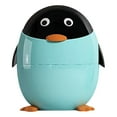 thumbnail image 2 of Oliegs Heated Blanket Cartoon Penguin Plastic Trash Can With Lid Bedroom Large Capacity Wastebasket Storage Container For Home Kitchen Dressing Off Ice Kids Bedroom Chocolate, 2 of 5