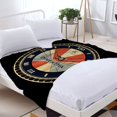 thumbnail image 3 of Stylish Flannel Blanket - Soft & Cozy Perfect for Sofa Travel & Bed - Features Vibrant Color Segments & Elegant Rope Design, 3 of 7