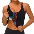 thumbnail image 4 of Lsque Neon Psychedelic Giraffe Printed Women'S Sports Bra, Compression, Moisture Wicking, High-Impact Sports Bra For Women,Supportive sports bra-Medium, 4 of 9