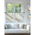 thumbnail image 4 of Sheer Curtains 54 inches Long, Abstract Art Vintage Gold White Marble Texture Light Filtering Sheer Window Curtains Rod Pocket Voile Drapes for Bedroom Living Room, 52"W x 54"L 2 Panels, 4 of 7