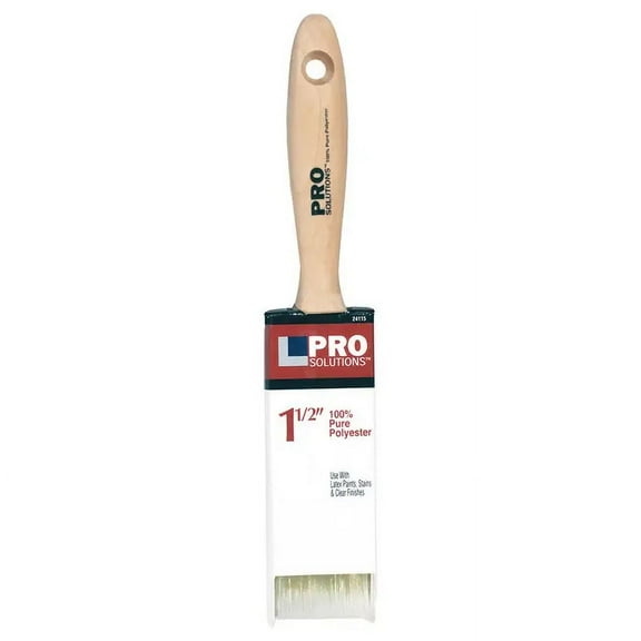 1-1/2" Pro Solutions 24115 Polyester Paint Brush, Beavertail Handle