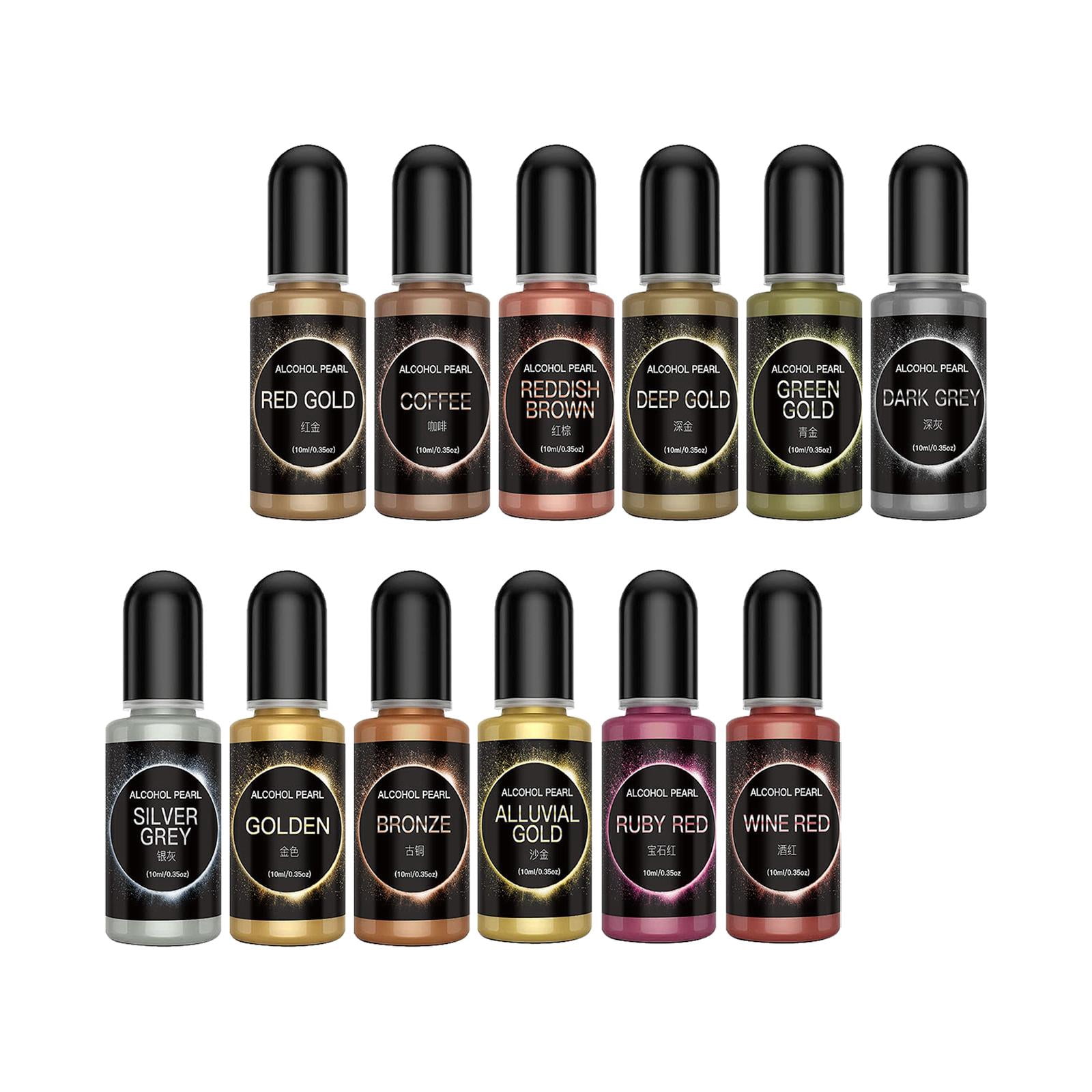 FVDPWYE 12 Colors - Epoxy Resin Pigment Dye Liquid Dye Resin Dye Each 1ml for Tableware