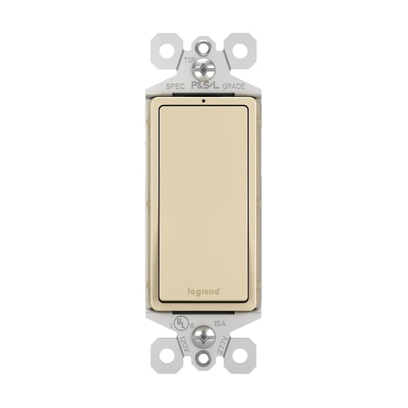 Legrand TM873ISL Radiant 15 Ampere 3-Way Decorator Rocker Light Switch - Off White