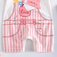 thumbnail image 3 of Sopiago Preemie Newborn Infant Baby Girls Clothes Ribbed Bodysuit for 0-24 Months Newborn Baby Boy Cotton Button Climbing Suit Baby Clothes Boys Light Pink,6-9 Months, 3 of 4