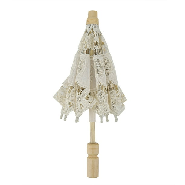 TYCIONG Parapluie En Dentelle Vintage Pour Mariage - Décoration Photo - Costume Des Années 1920 (L
