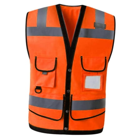 

High Visibility Vest with Pockets Reflective Strips 2 Sizes 2 Colors XL