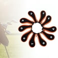 thumbnail image 5 of 10Pcs Neoprene Golf Iron Headcover Golf Club Head Cover Protective Sticky Wedges Orange and Black, 5 of 8