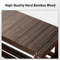 thumbnail image 3 of 3-Tier Bamboo Shoe Storage Bench for Entryway, Wood Hallway Shoe Rack Shoe Organizer Shelf for Living Room, Bedroom, 11"D x 27.5"W x 17.5"H, Brown, 3 of 8