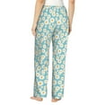 thumbnail image 3 of Xecao Daisy Floral A Women's Straight Lounge Pajama Pants: The Epitome of Relaxed Sleepwear, 3 of 9