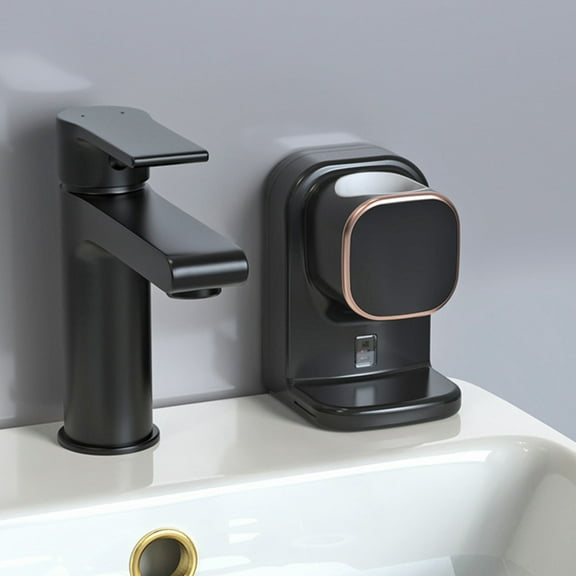 HONITANO Black Plastic Automatic Toothpaste Dispenser for Bathroom Storage Easy Use Suitable for All Toothpaste Types