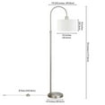 thumbnail image 5 of Maklaine Transitional 70" Floor Lamp with Drum Shade in Silver, 5 of 8