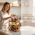 thumbnail image 4 of 2-Tier Kitchen Counter Shelf, Double-Layer Plastic Condiment Organizer and Storage Rack, 4 of 6