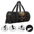 thumbnail image 3 of Fotbe Vintage Ornate Skull Bolsa Deportiva de Lona Plegable con Estampado, Bolsa de Gimnasio con Bolsillo Seco/Húmedo, Bolsa de Viaje Ultraligera de Gran Capacidad, 3 of 6