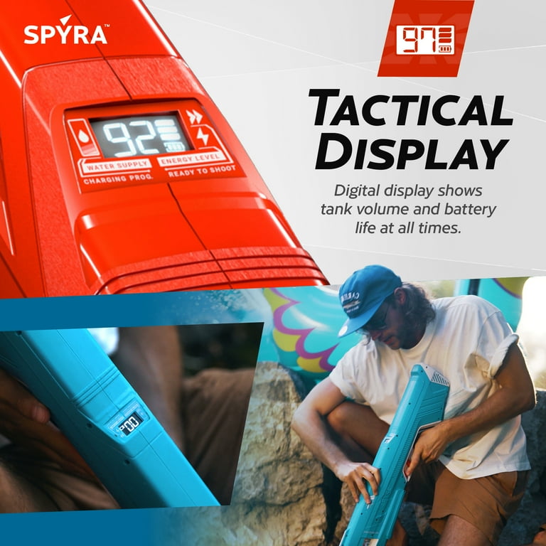 Spyra, Electric Water Blaster, SpyraThree™, 25.4 fl oz, Red
