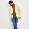 thumbnail image 2 of Mens Irish V Neck Sweater Cardigan Made By Aran Woollen Mills, 2 of 5